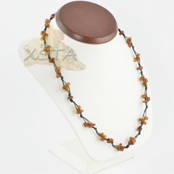 Amber necklace polished 